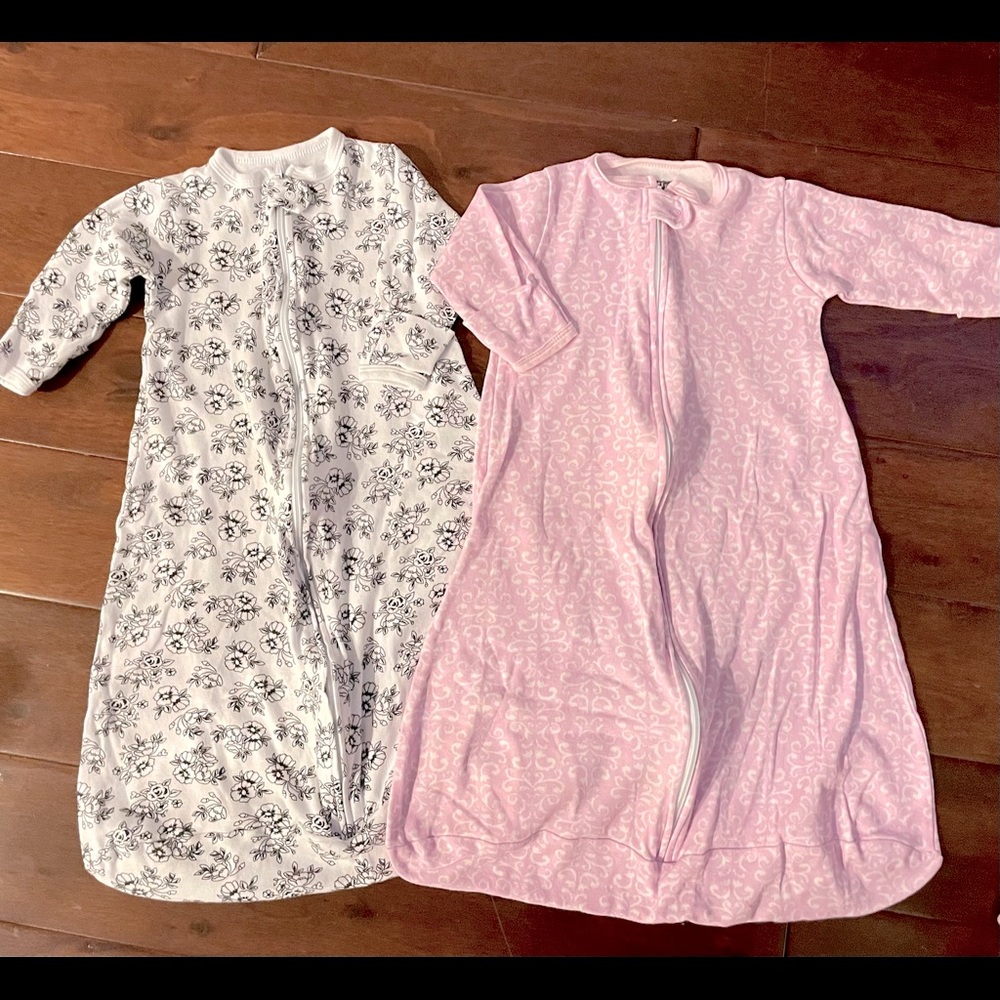 Set of 2 Hudson Baby LS Sleep Sacks size 3-9 mos